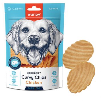 Wanpy (Ванпі) Curvy Chips Chicken - Ласощі для собак чипси хрустка курка