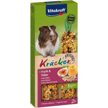 Vitakraft (Витакрафт) «Kracker Original + Frucht & Flakes» - Лакомство для морских свинок (фрукты и хлопья)