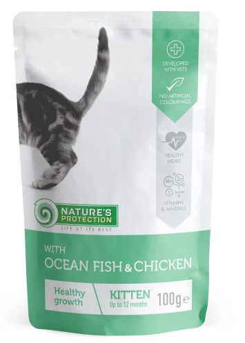 Nature's Protection (Нейчерс Протекшн) Kitten with Ocean fish and Chicken – Консервированный корм для котят (рыба/курица)