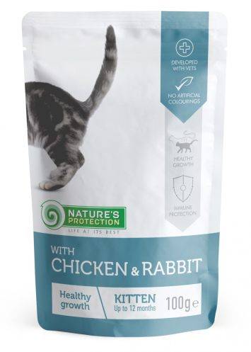 Nature's Protection (Нейчерс Протекшн) Kitten with Chicken and Rabbit – Консервированный корм для котят (курица/кролик)