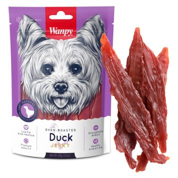 Wanpy (Ванпи) Duck Jerky - Лакомство с вяленым филе утки для собак